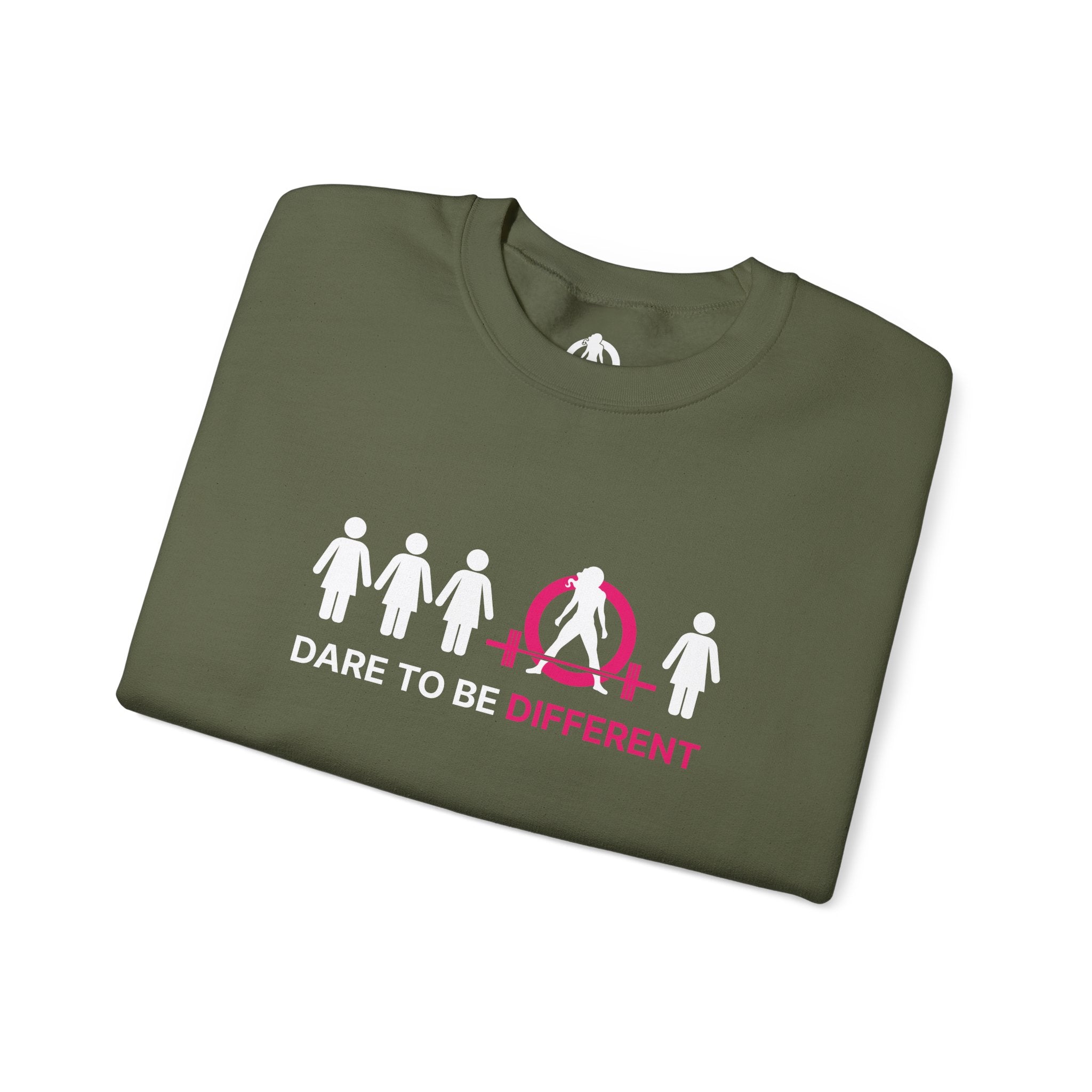 Dare To Be Different - Deadlift - Unisex Heavy Blend™ Crewneck Sweatshirt - Front  Logo Plain Back