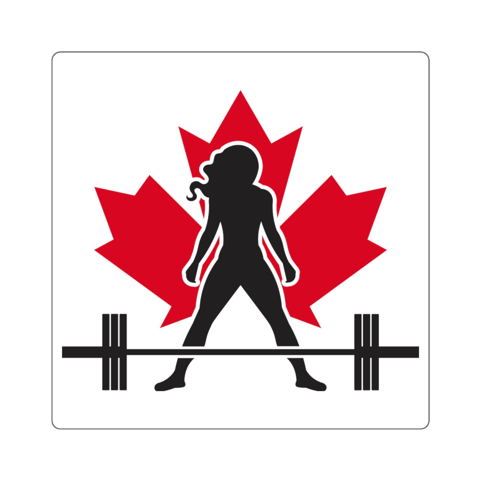 Square Stickers - Canada Logo - Classic Dark