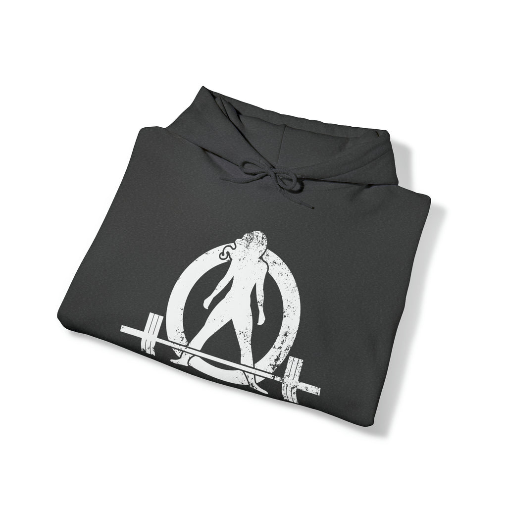 I Could Deadlift You. - Unisex Heavy Blend Hooded Sweatshirt - White Logo on Back