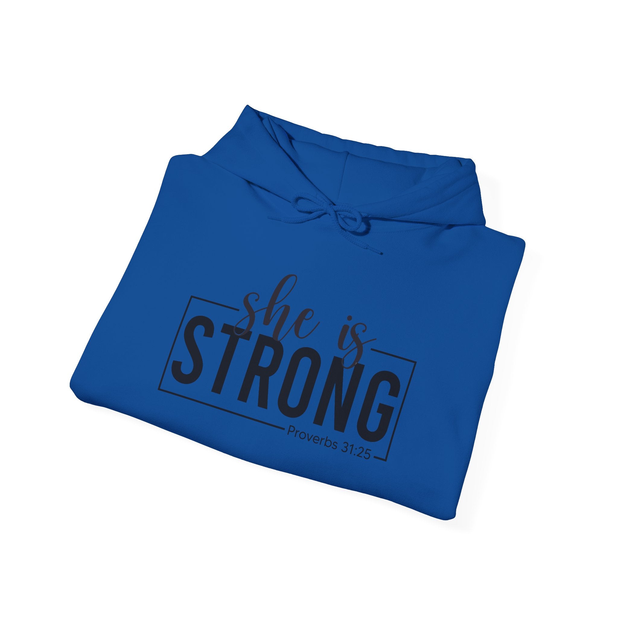 She is Strong - Unisex Heavy Blend Hooded Sweatshirt - Dark Logo