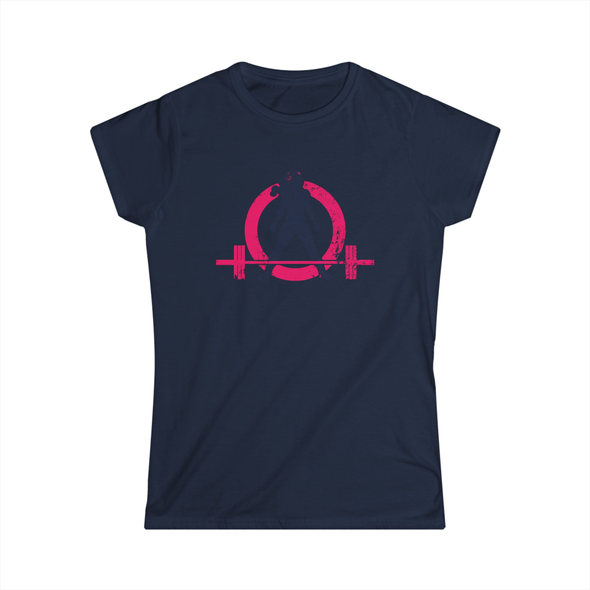 Women's Softstyle Tee - Distressed Color Logo - Plain Back