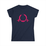 Women's Softstyle Tee - Distressed Color Logo - Plain Back