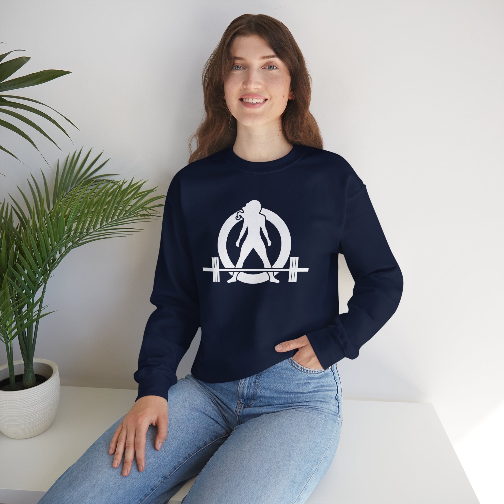 Iron Sharpens Iron - Unisex Heavy Blend™ Crewneck Sweatshirt - Front White Logo - Print on Front & Back