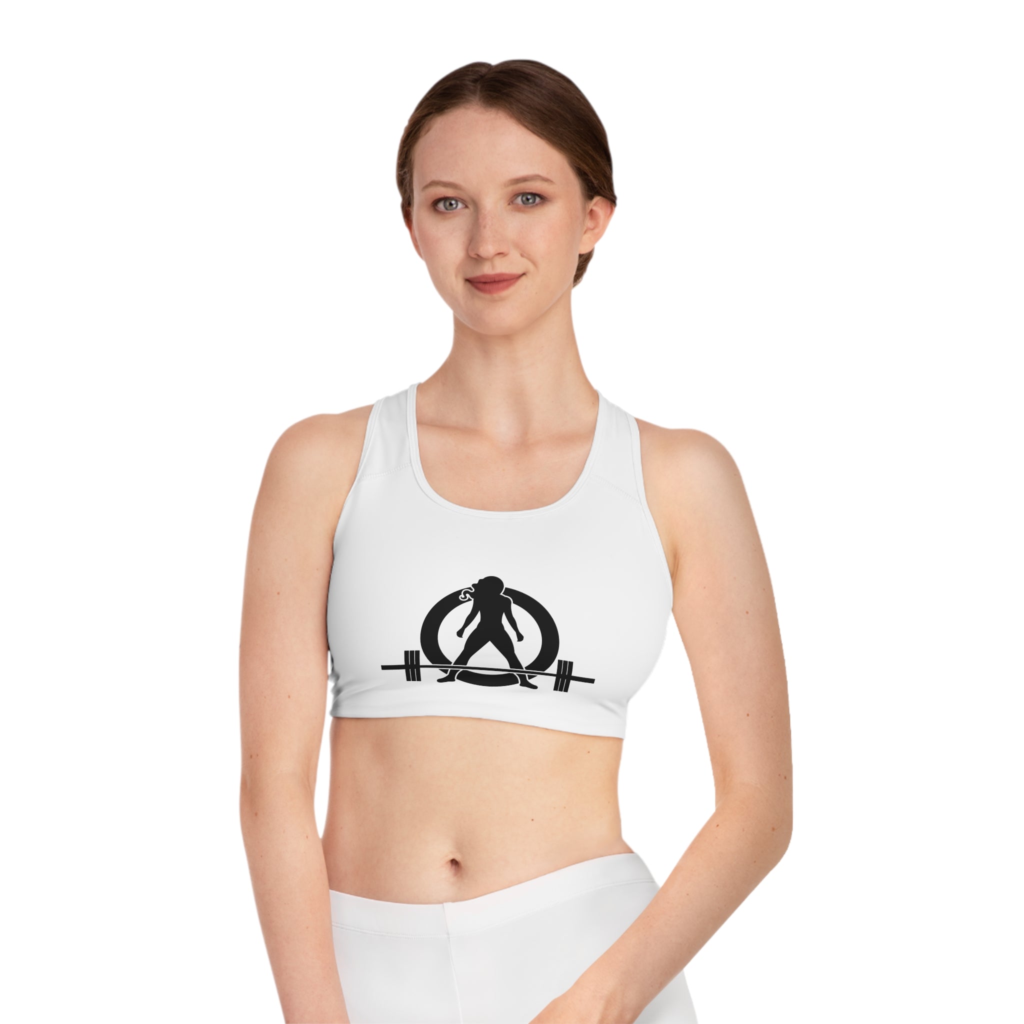 WWLW Sports Bra (AOP) - Black Logo