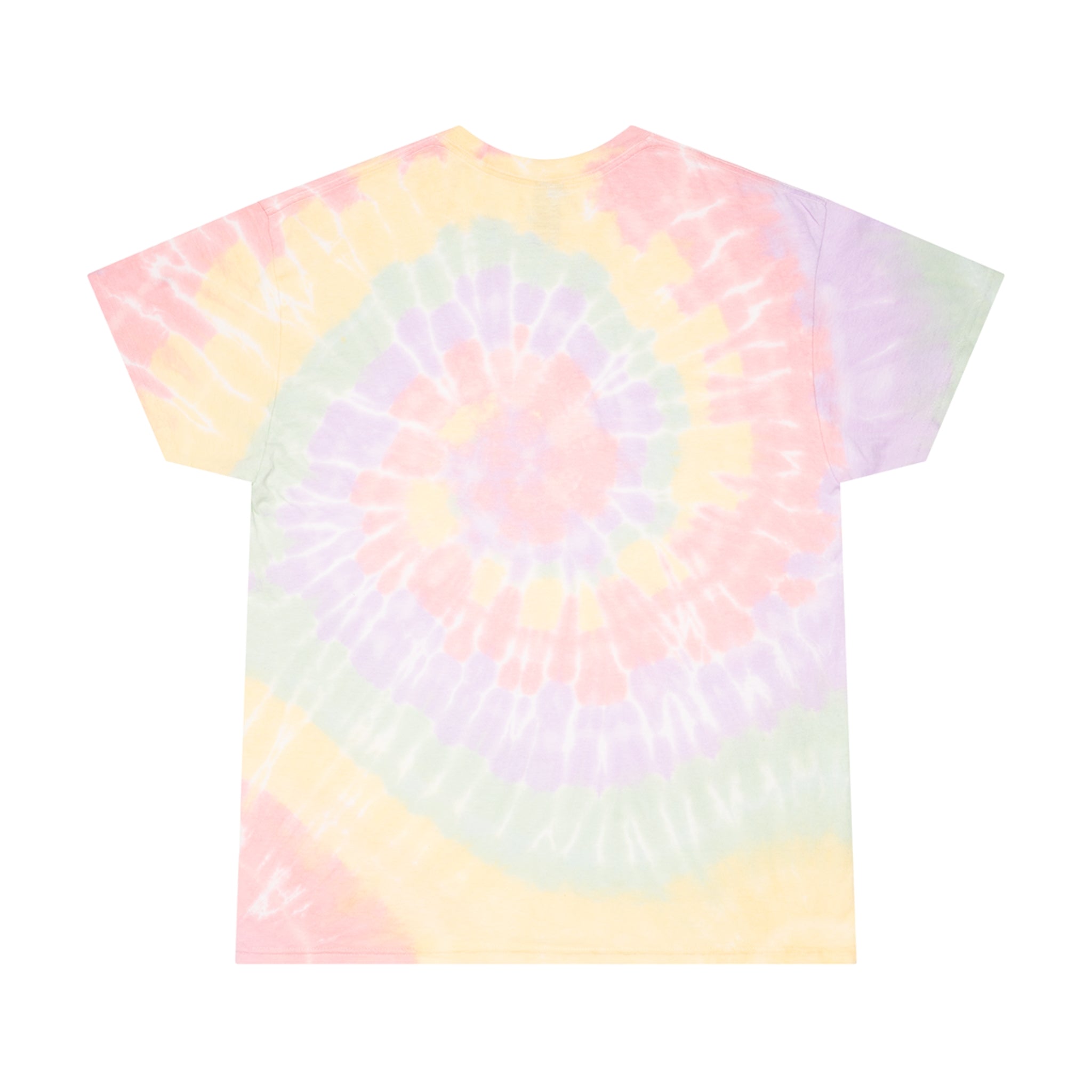 Tie-Dye Tee, Spiral - Distressed White Logo