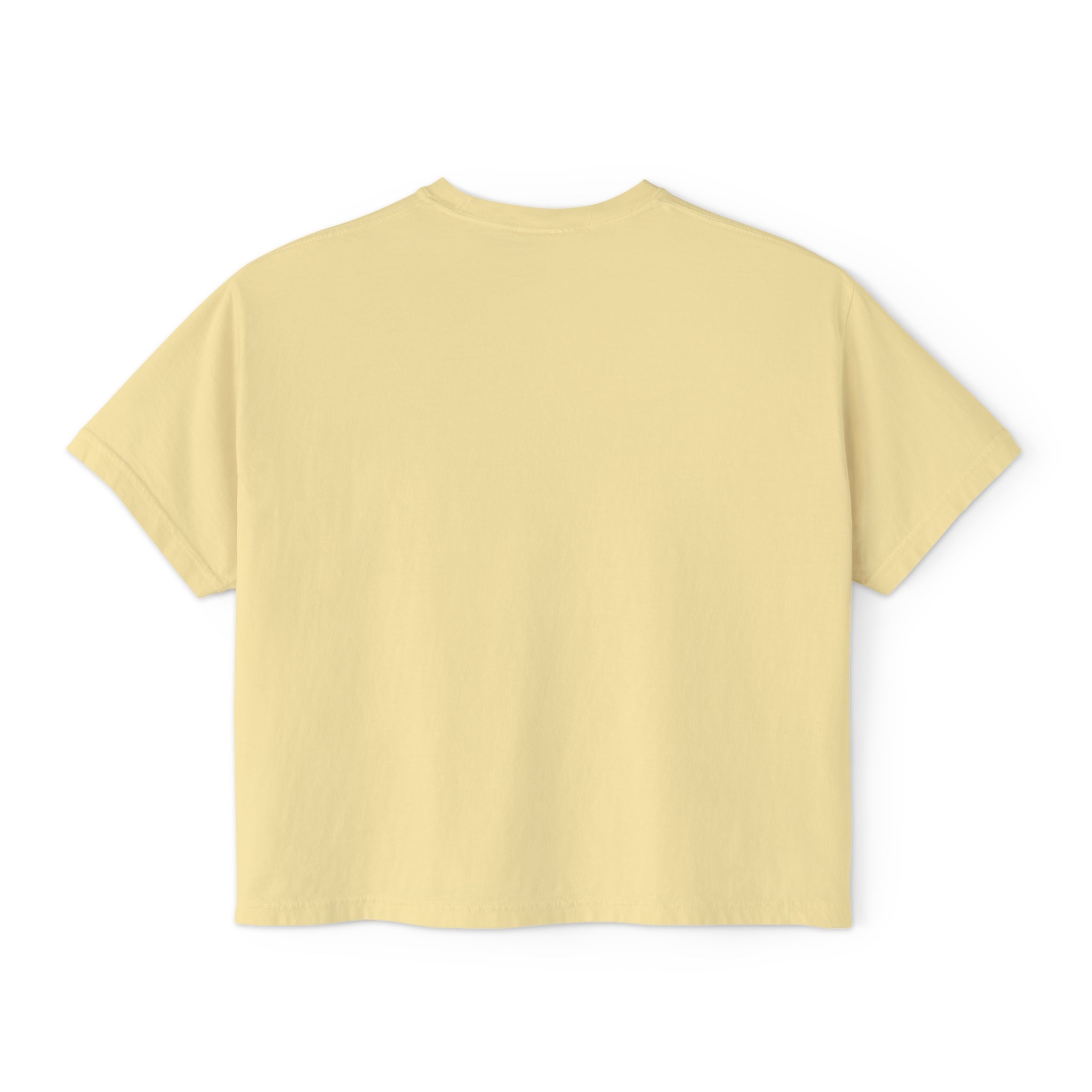 Women's Boxy Tee - Color Distressed Logo Front Plain Back