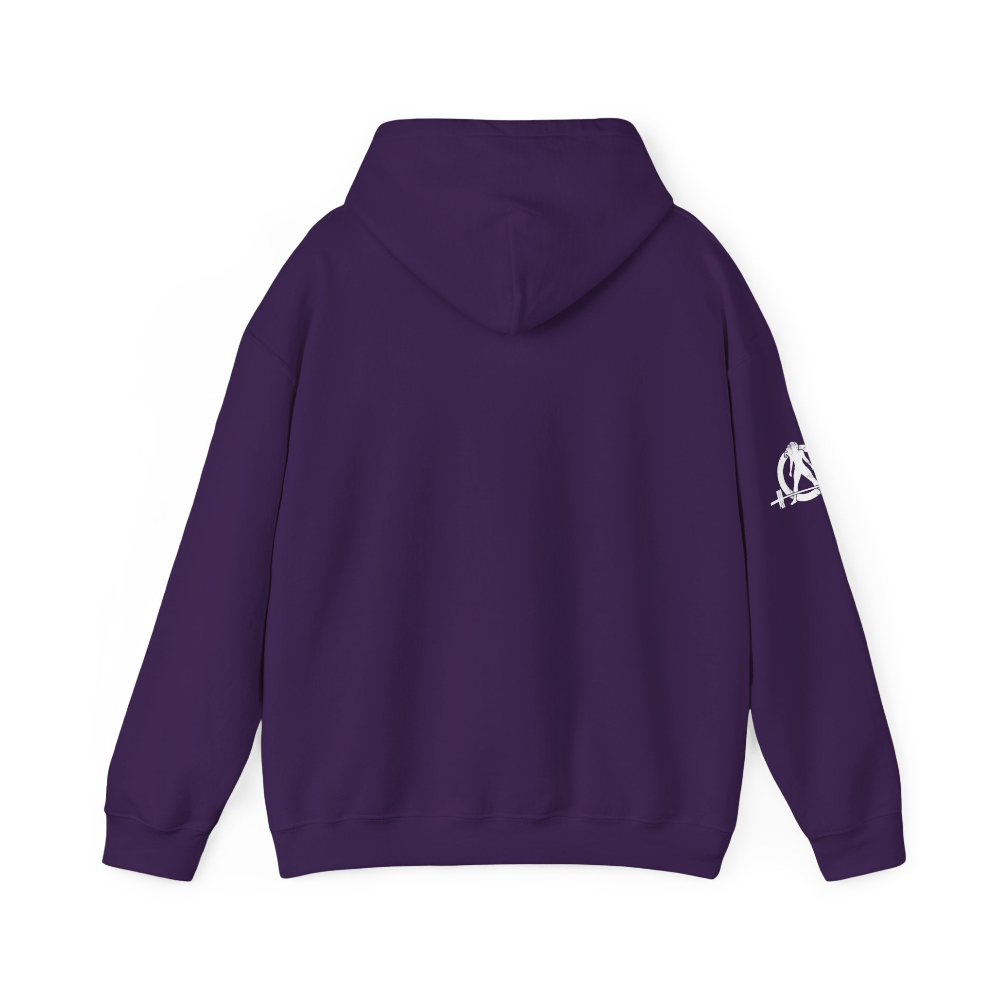 Cardio = Lift Weights Faster - Unisex Heavy Blend Hooded Sweatshirt - White Print on Front