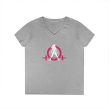 Ladies' V-Neck T-Shirt - Classic Light Logo