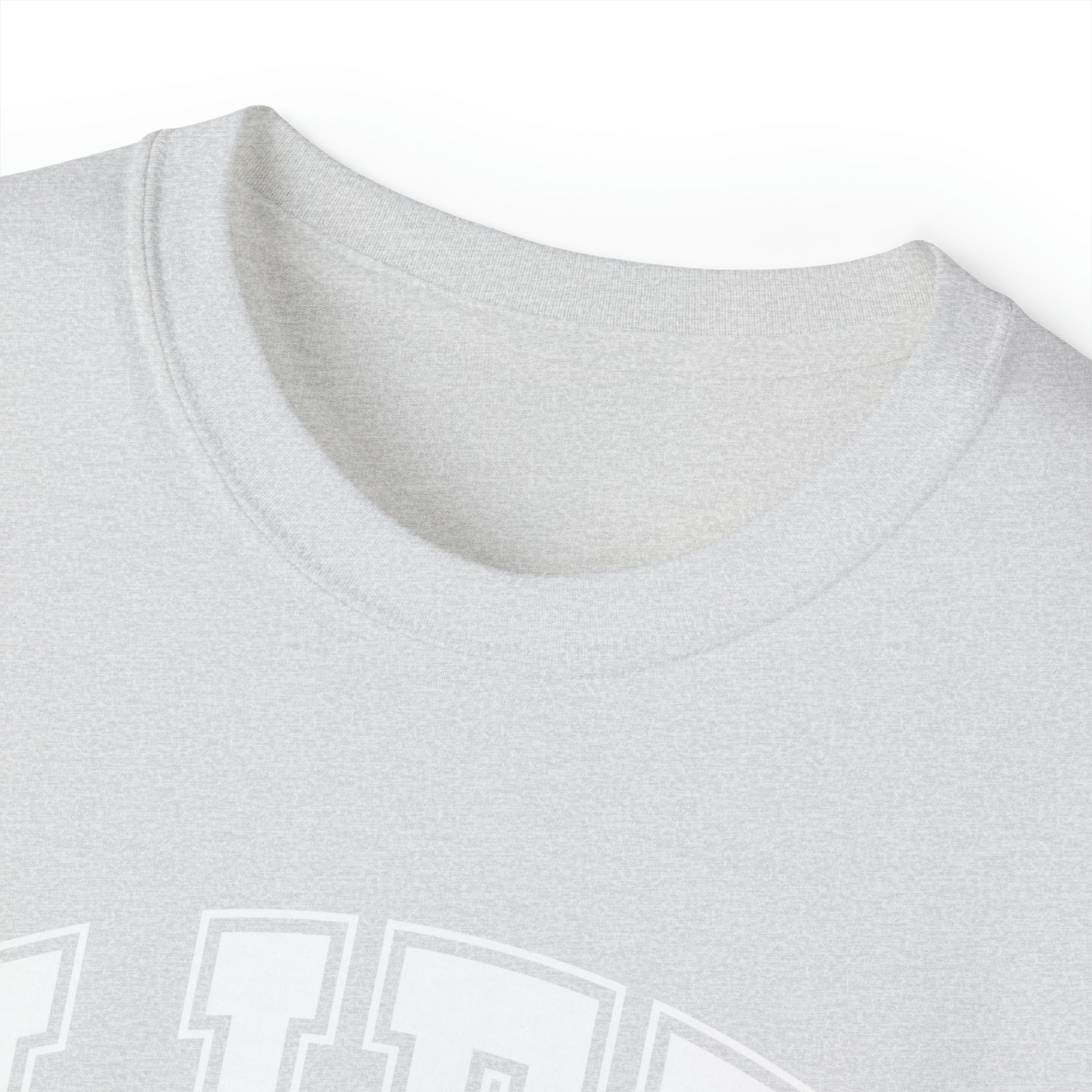 Lift Like A Girl - Unisex Ultra Cotton Tee - Front White Logo - Plain Back