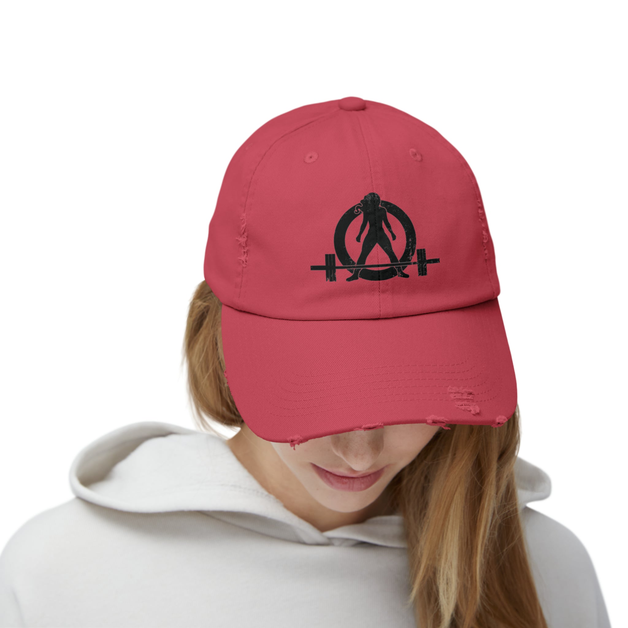 Unisex Distressed Cap - Classic Black Logo