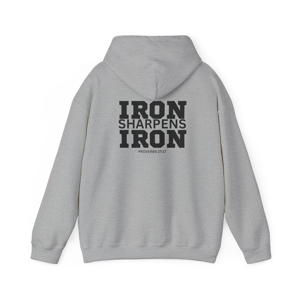 Iron Sharpens Iron - Unisex Heavy Blend Hooded Sweatshirt - Black Logo
