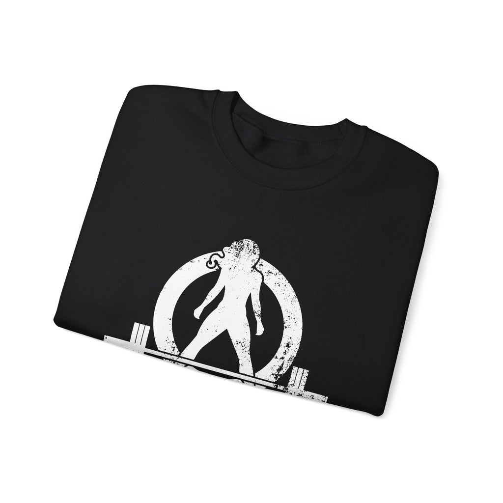 Distressed Logo - Unisex Heavy Blend™ Crewneck Sweatshirt - White Logo