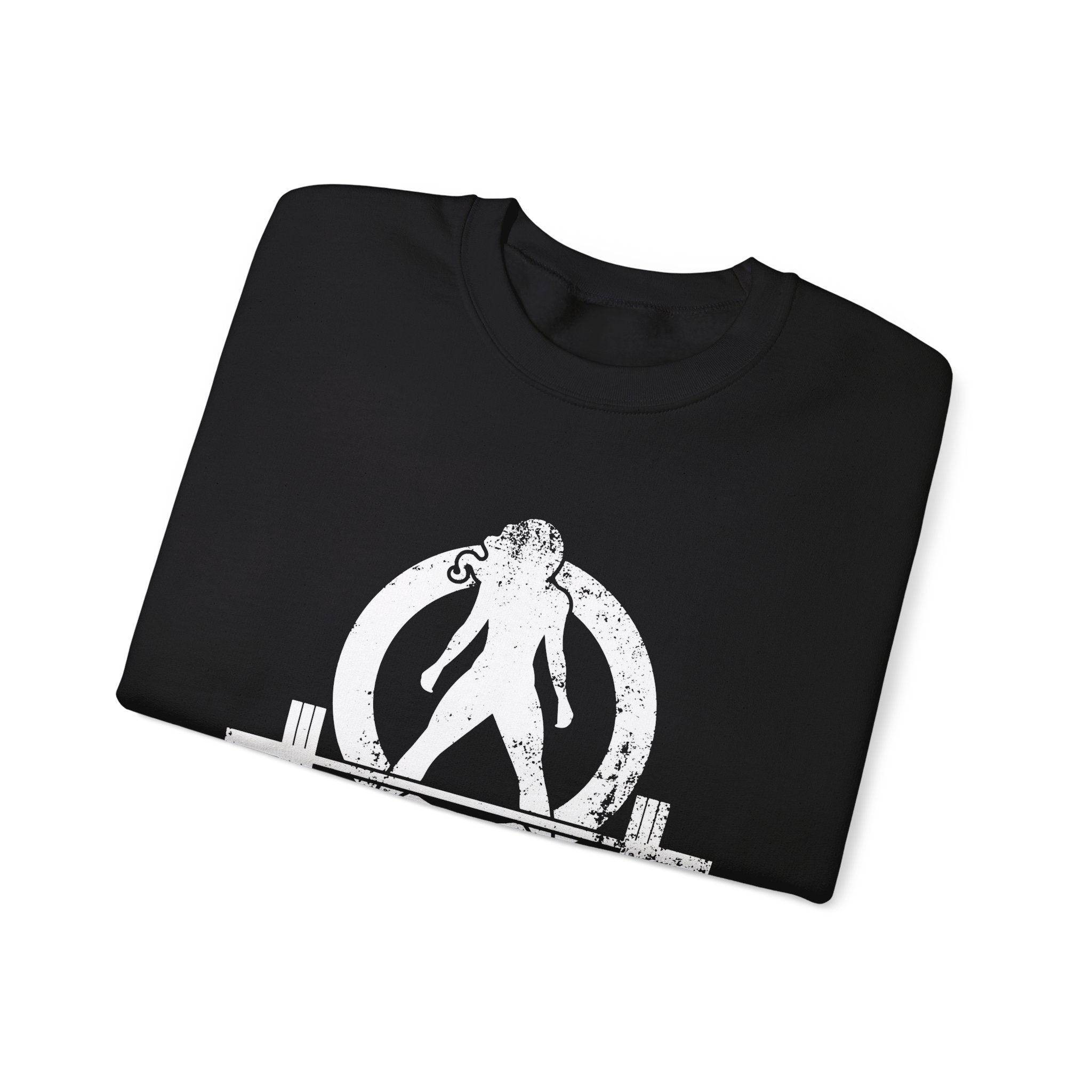 Distressed Logo - Unisex Heavy Blend™ Crewneck Sweatshirt - White Logo