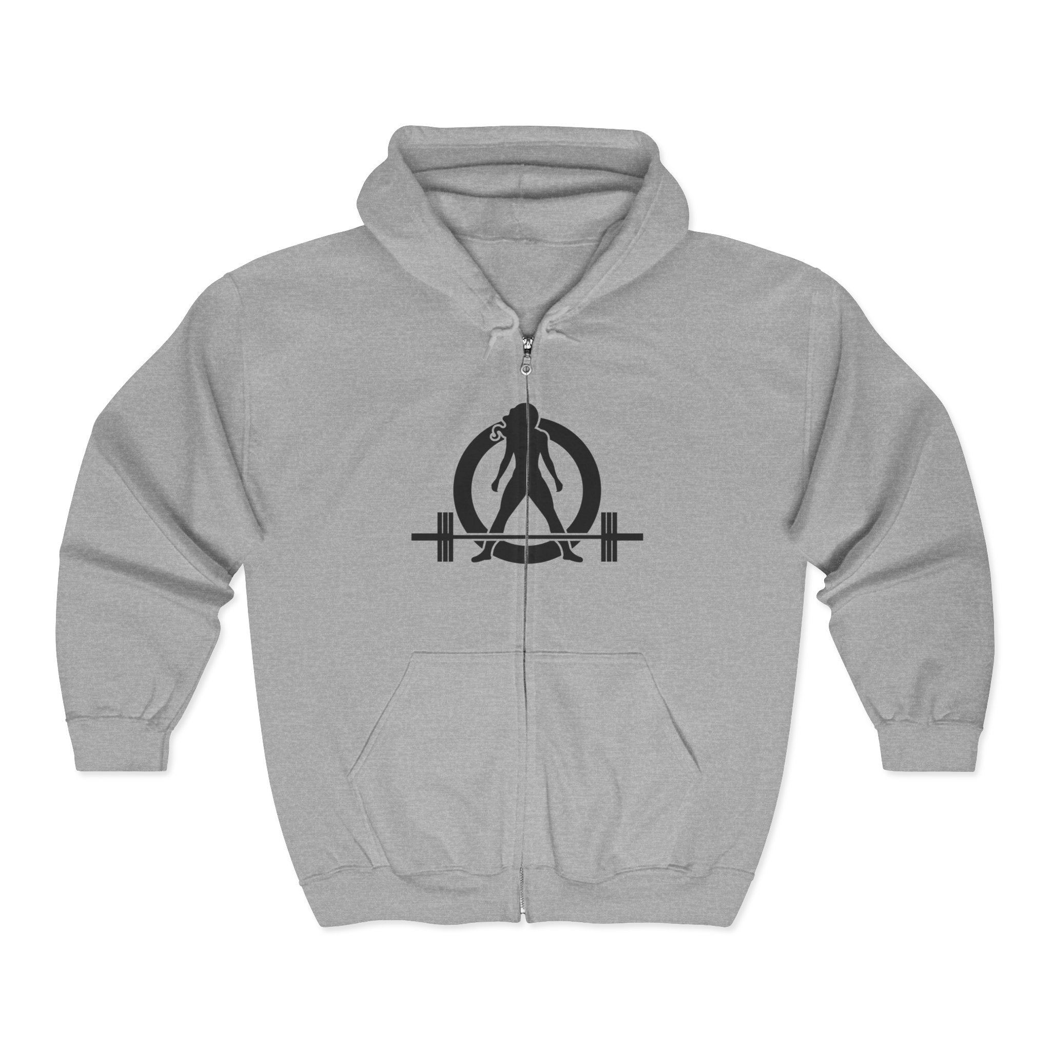 Unisex Heavy Blend™ Full Zip Hooded Sweatshirt - Classic Black Logo