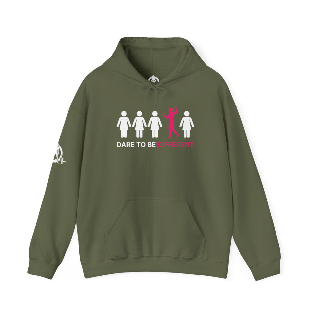 Dare To Be Different Flex - Unisex Heavy Blend Hooded Sweatshirt -  Print on Front & Plain Back
