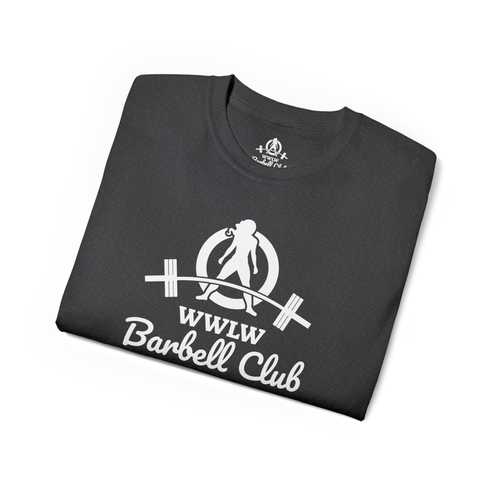 Barbell Club White Classic Logo - Unisex Ultra Cotton Tee
