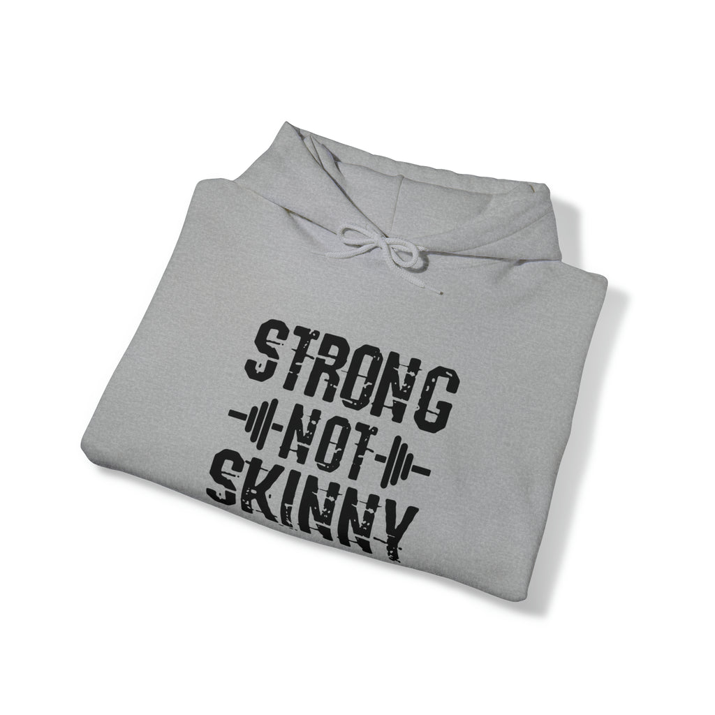 Strong Not Skinny - Unisex Heavy Blend Hooded Sweatshirt - Black Front Logo