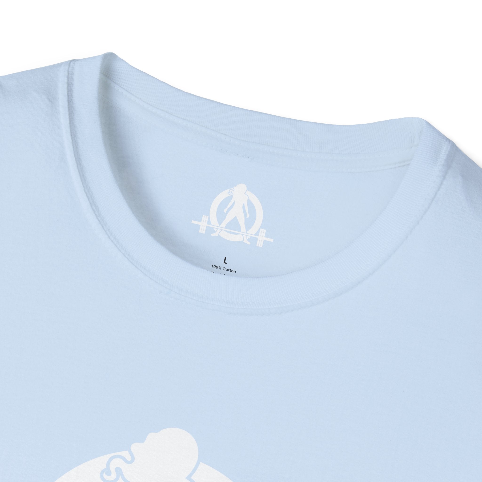 Cardio = Lift Weights Faster - Unisex Softstyle T-Shirt - Logo Front & Back