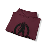 Distressed Black Logo - Plain Back - Unisex Heavy Blend Hooded Sweatshirt