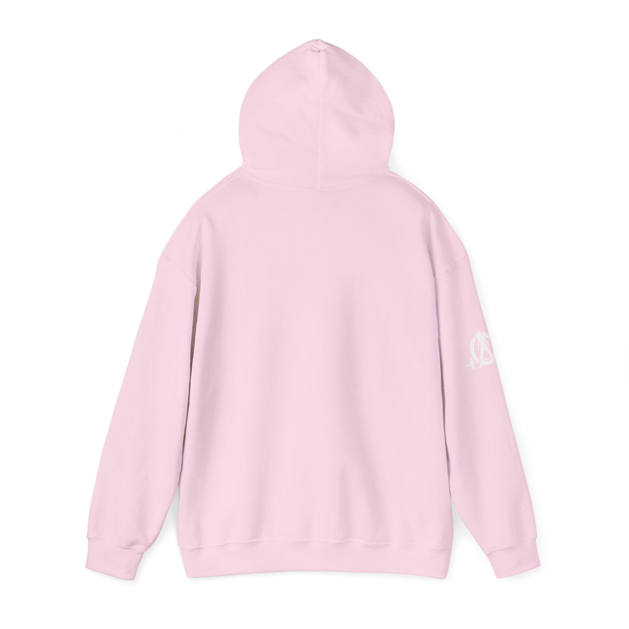 Lift Like.A Girl - Unisex Heavy Blend Hooded Sweatshirt - White Logo on Front & Right Sleeve
