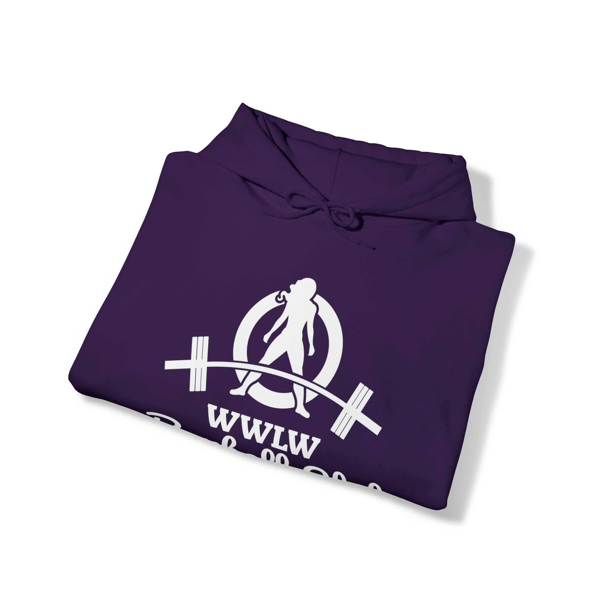 Barbell Club Classic Logo White - Unisex Heavy Blend Hooded Sweatshirt (BEST SELLER)