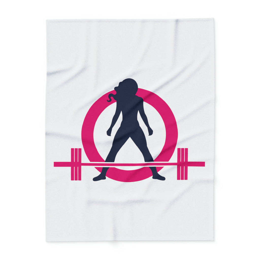 Arctic Fleece Blanket - White Color Logo