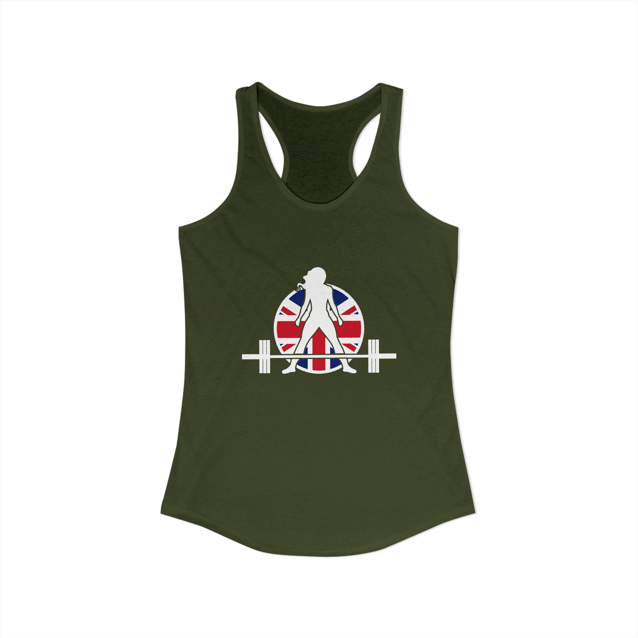 Women's Ideal Racerback Tank - UK Dark Light - Plain Back
