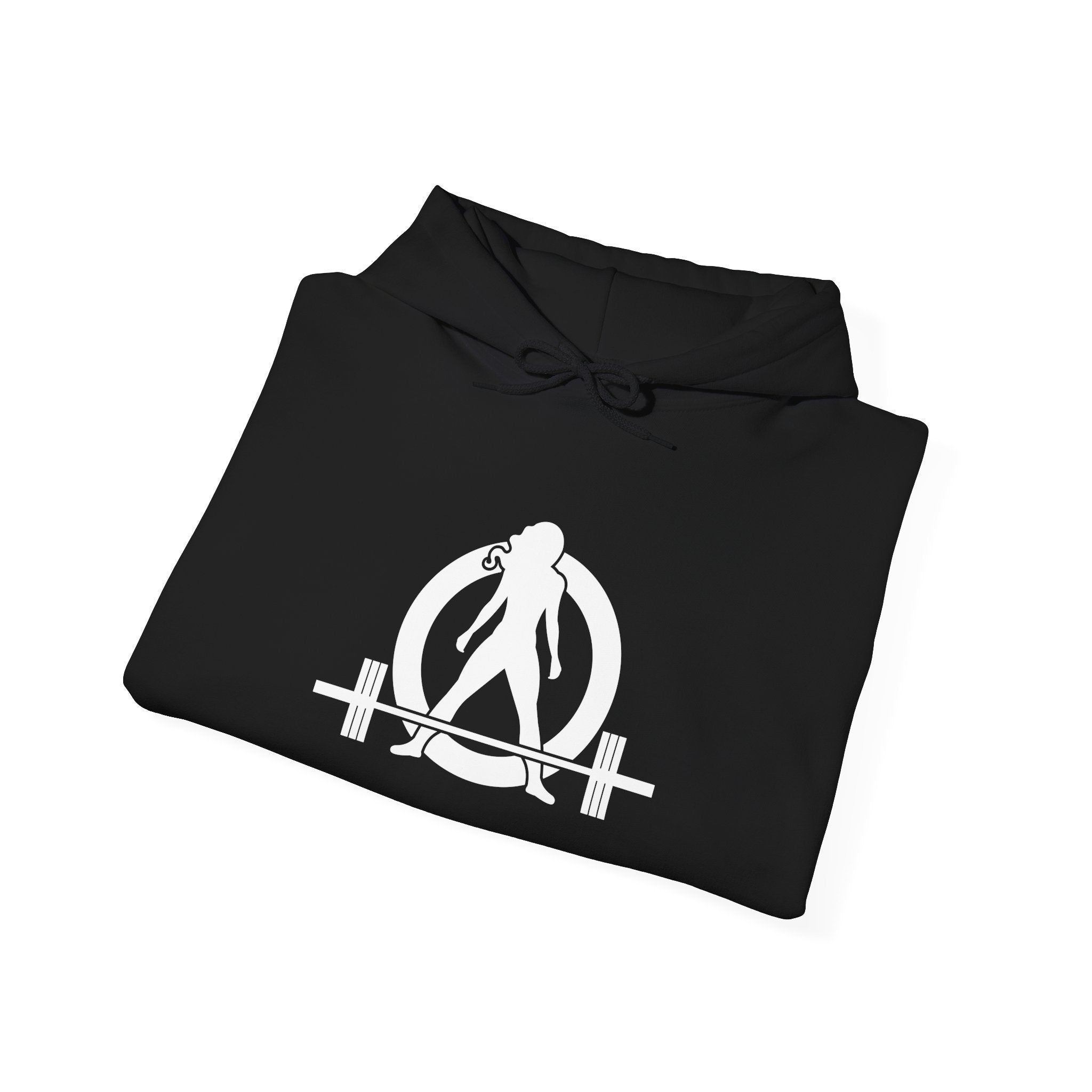 I Workout To Burn Off The Crazy – Unisex Heavy Blend™ Hooded Sweatshirt (White Logo) 🤍🔥💪