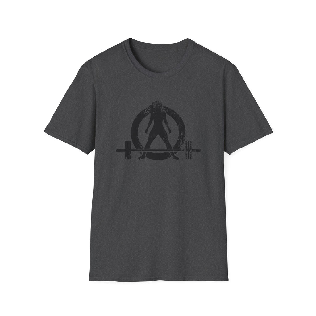 I Workout To Burn Off The Crazy - Unisex Softstyle T-Shirt - White Logo Front & Back
