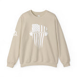 USA Barbell - Unisex Heavy Blend™ Crewneck Sweatshirt - White Logo