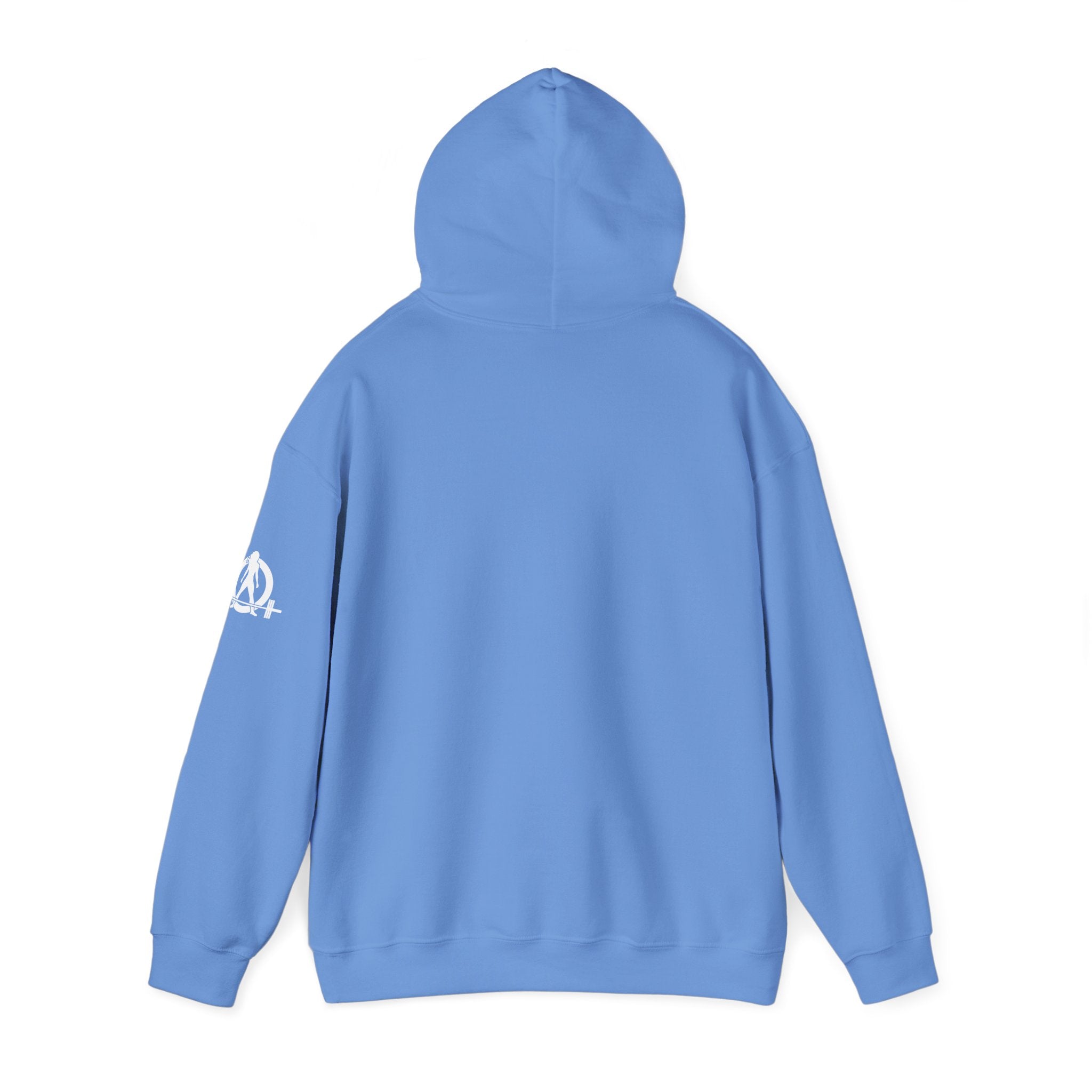 45 + 45 = 135  - Unisex Heavy Blend Hooded Sweatshirt  - White Print on Front & Arm