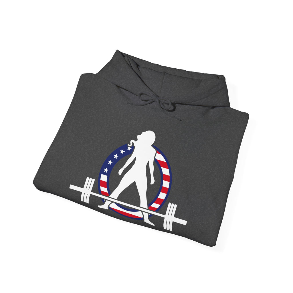 USA Logo - Unisex Heavy Blend Hooded Sweatshirt - USA Logo Dark - Plain Back