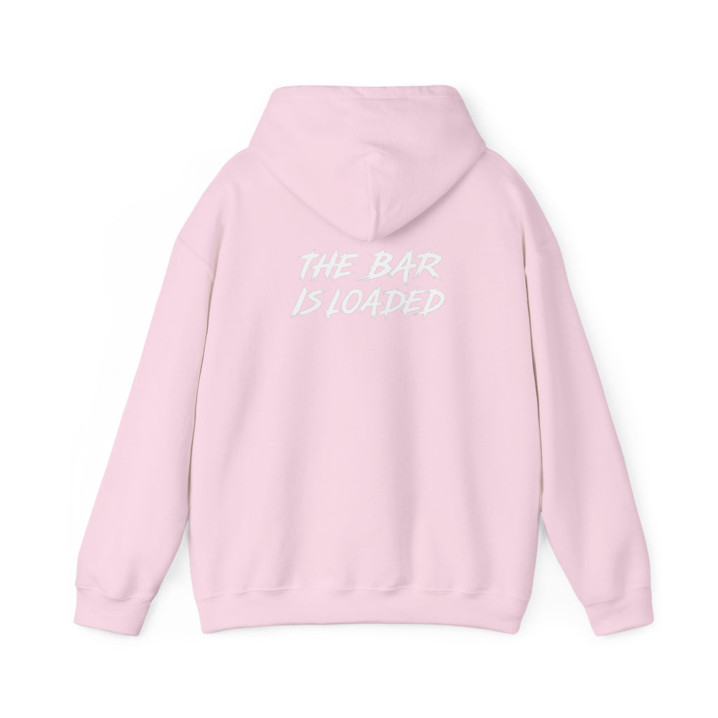 The Bar Is Loaded - Unisex Heavy Blend Hooded Sweatshirt - White Logo