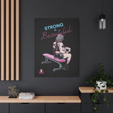 Strong is Beautiful Cartoon - Motivational Wall Art - Canvas