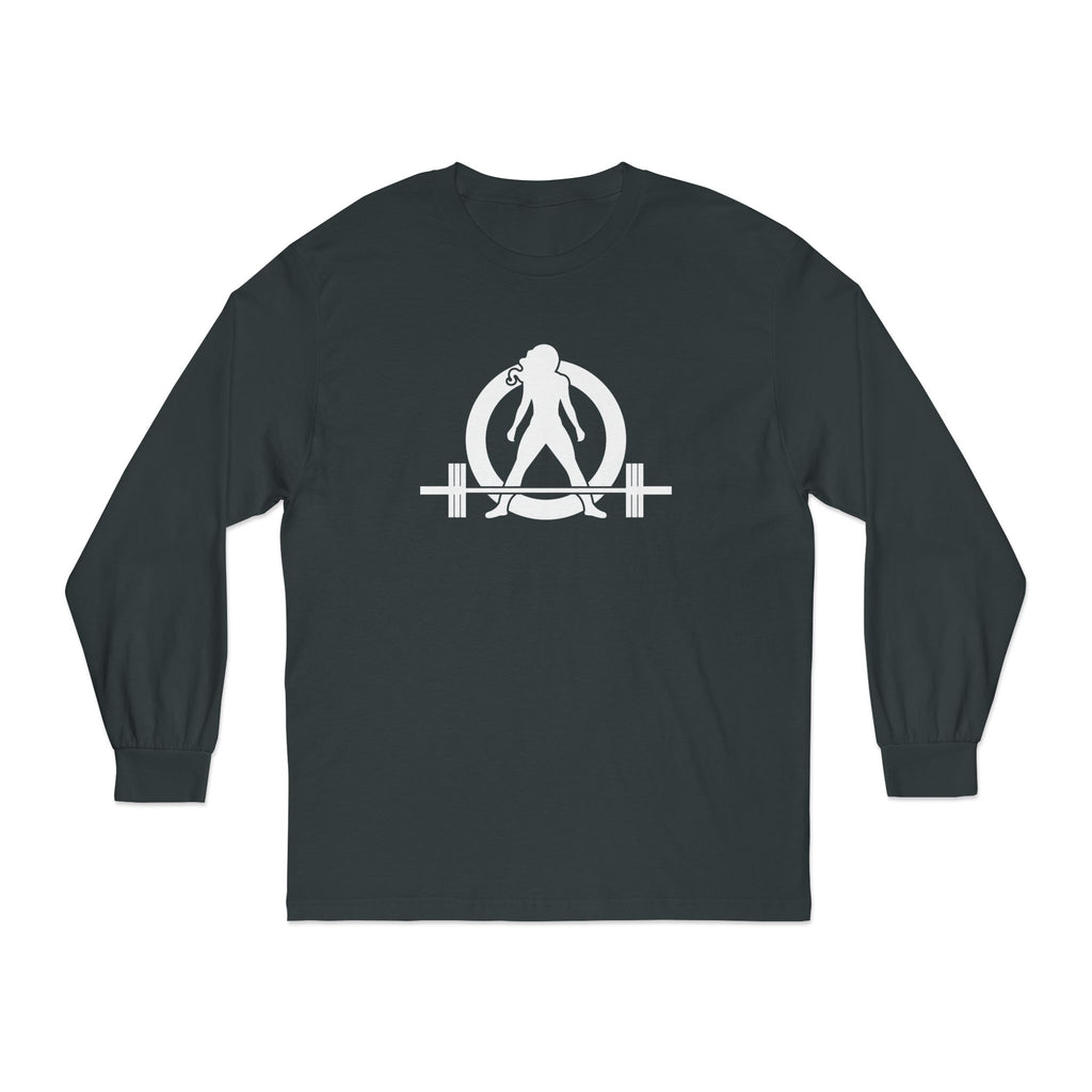 Goal Weight Strong AF - Unisex Classic Long Sleeve T-Shirt - White Print on Front & Back