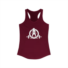 45 + 45 = 135 - Women's Ideal Racerback Tank - White Print Front & Back