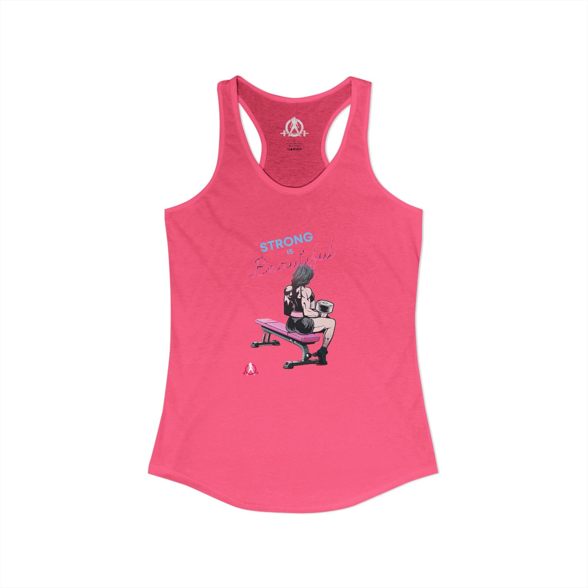 Strong Is Beautiful - Comic  - Racer Back Tank Top - Women's Ideal Racerback Tank Plain Back