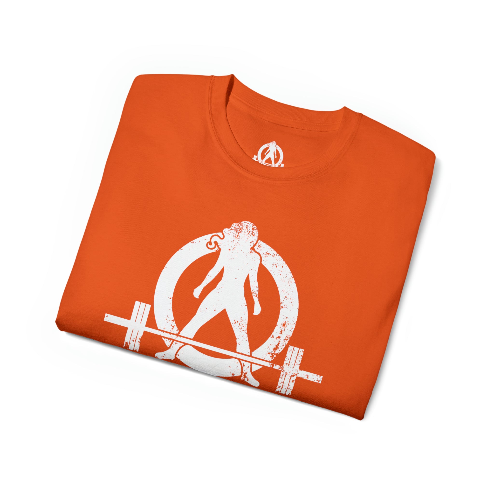 Strong Not Skinny - Unisex Ultra Cotton Tee - White Distressed Logo