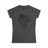 USA Barbell - Women's Softstyle Tee - Black Front Logo