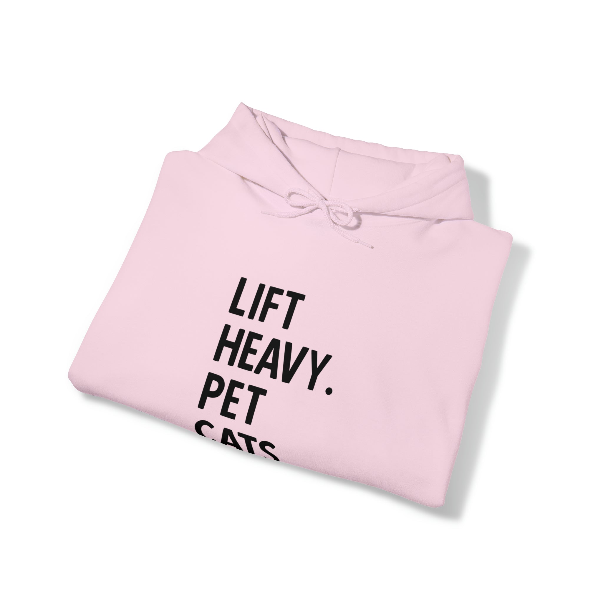 Lift Heavy Pet Cats - Unisex Heavy Blend Hooded Sweatshirt - Black Logo