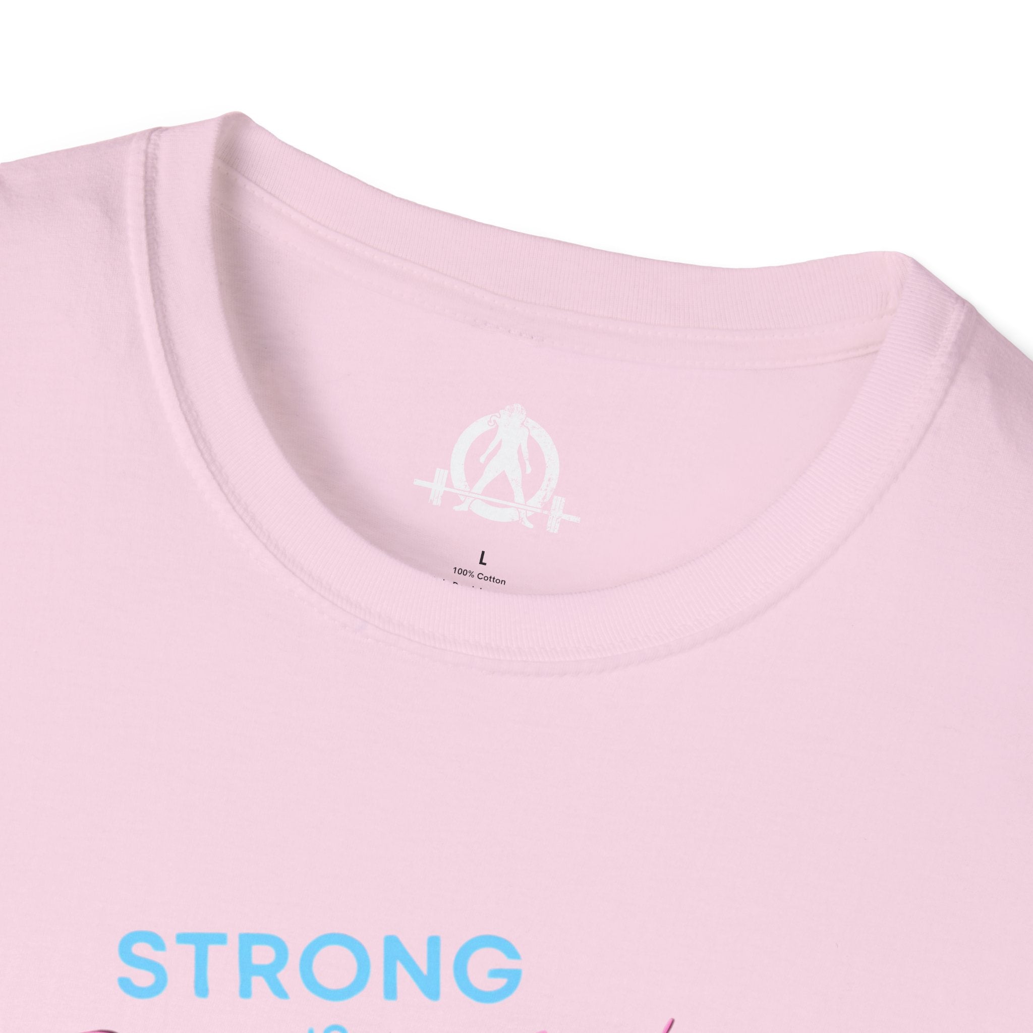 Strong Is Beautiful - Comic - Unisex Softstyle T-Shirt - White Print on Front Plain Back