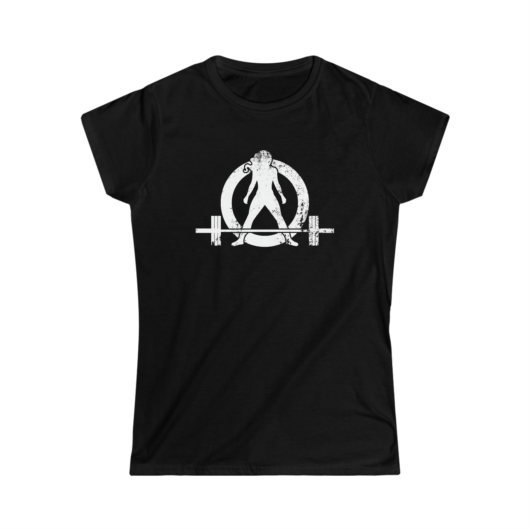 Strong Not Skinny - Women's Softstyle Tee - Distressed Logo & Back