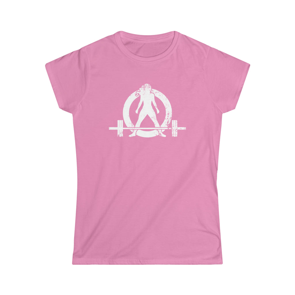 Strong Not Skinny - Women's Softstyle Tee - Distressed Logo & Back