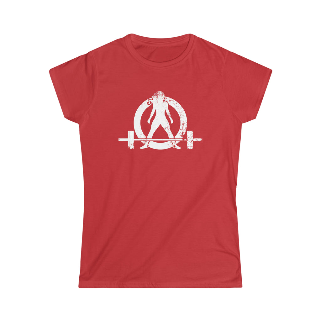 Strong Not Skinny - Women's Softstyle Tee - Distressed Logo & Back