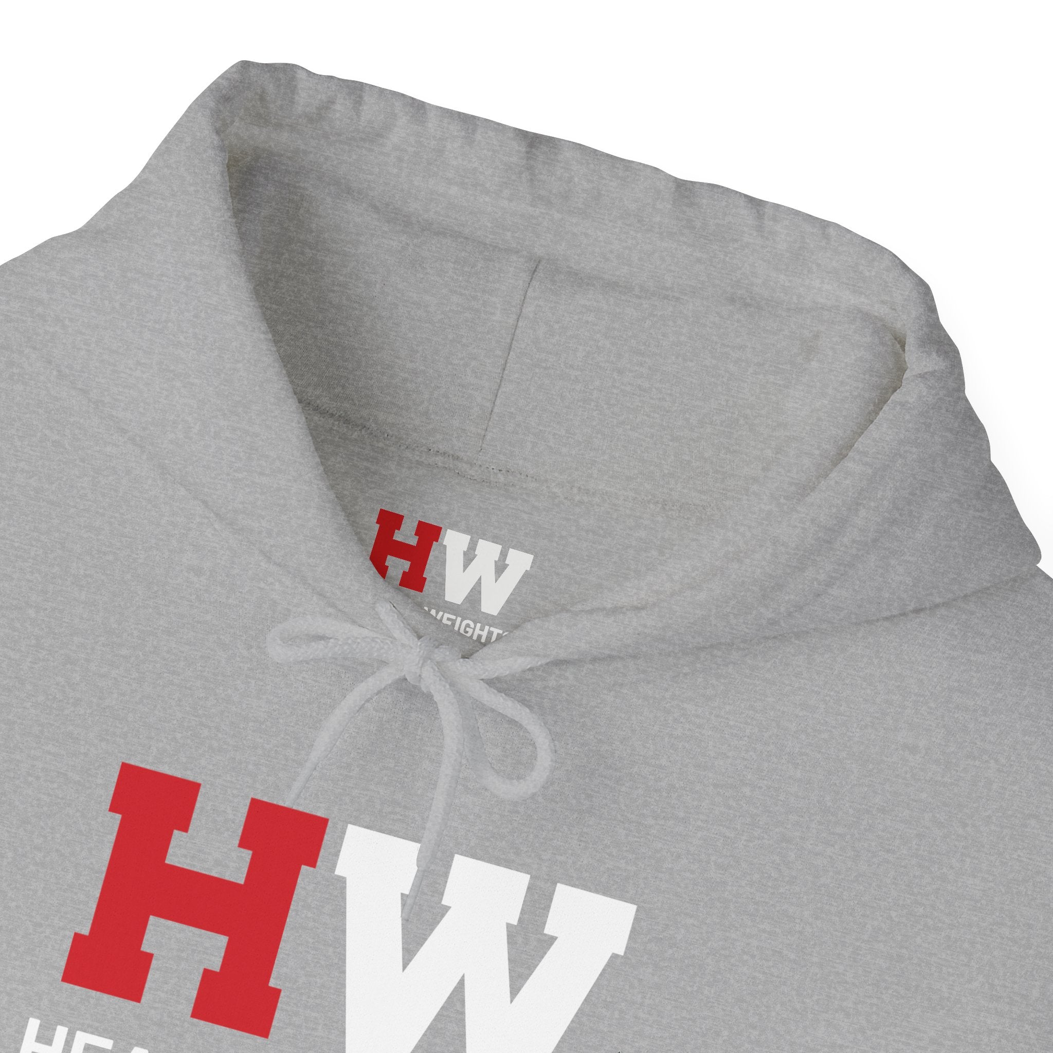 Heavy Weights Barbell Club  - Unisex Heavy Blend Hooded Sweatshirt  - Black Print Front/Back/Arm