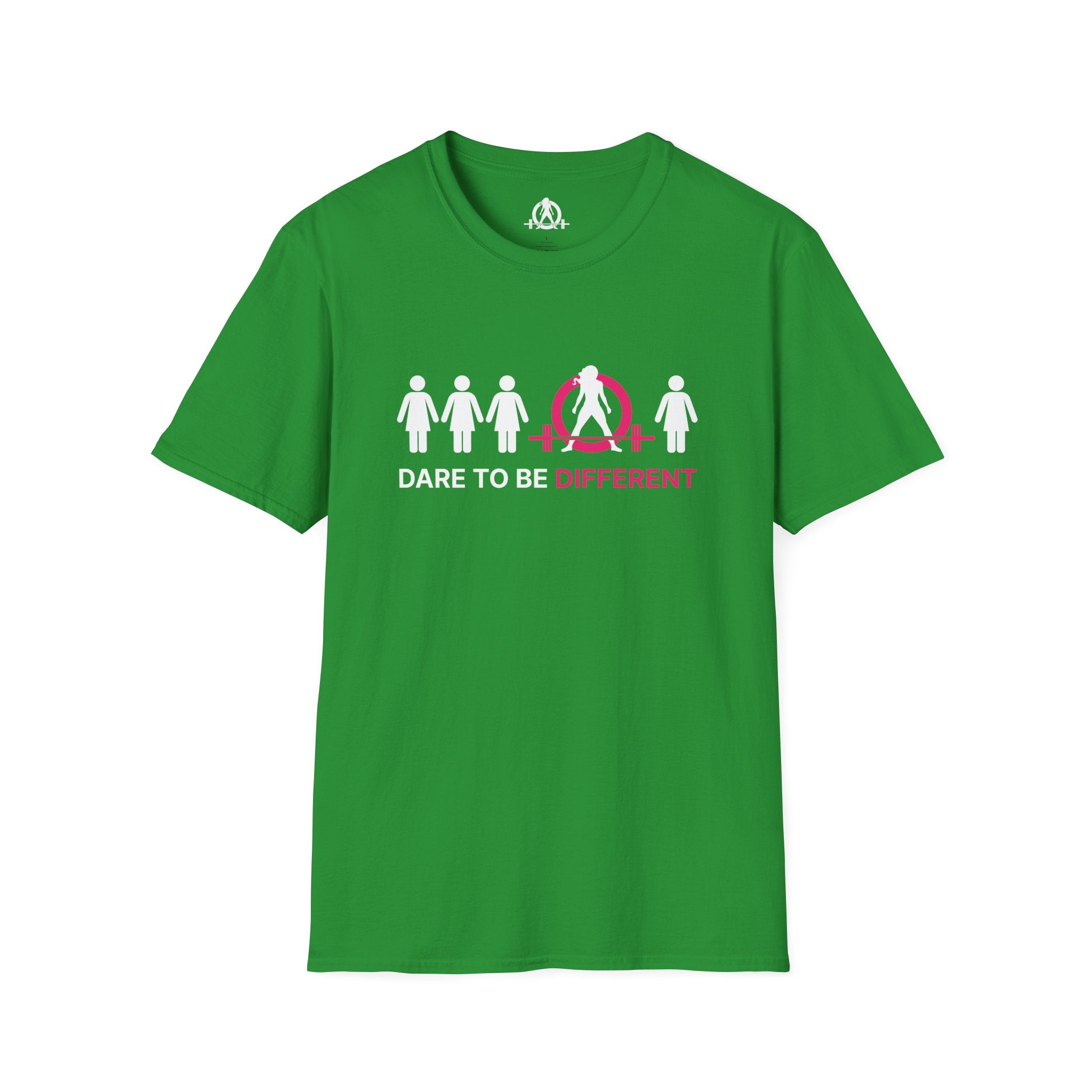 Dare To Be Different - Deadlift - Unisex Softstyle T-Shirt - Front Logo Plain Back