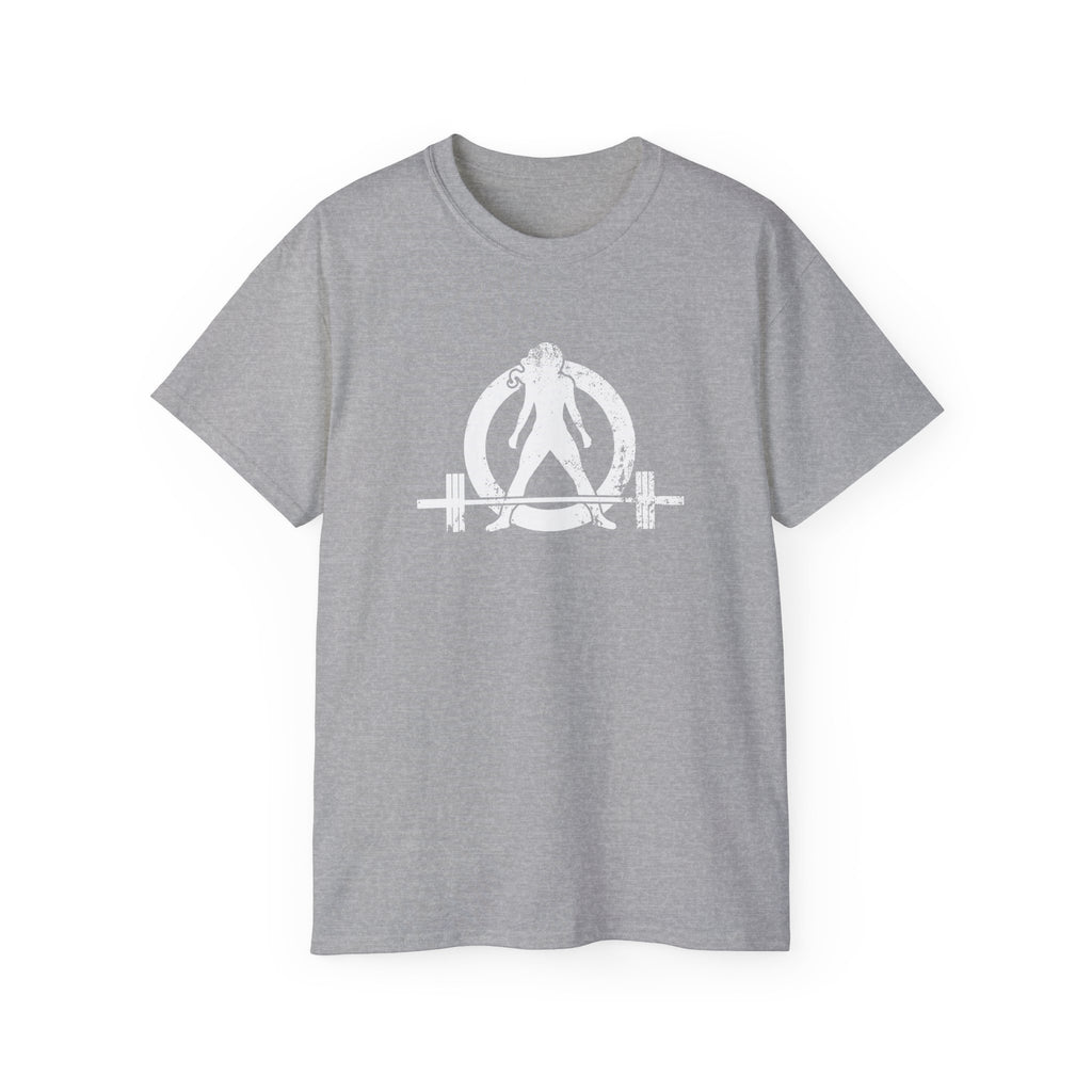 Strong Not Skinny – Unisex Ultra Cotton Tee (White Distressed Logo)