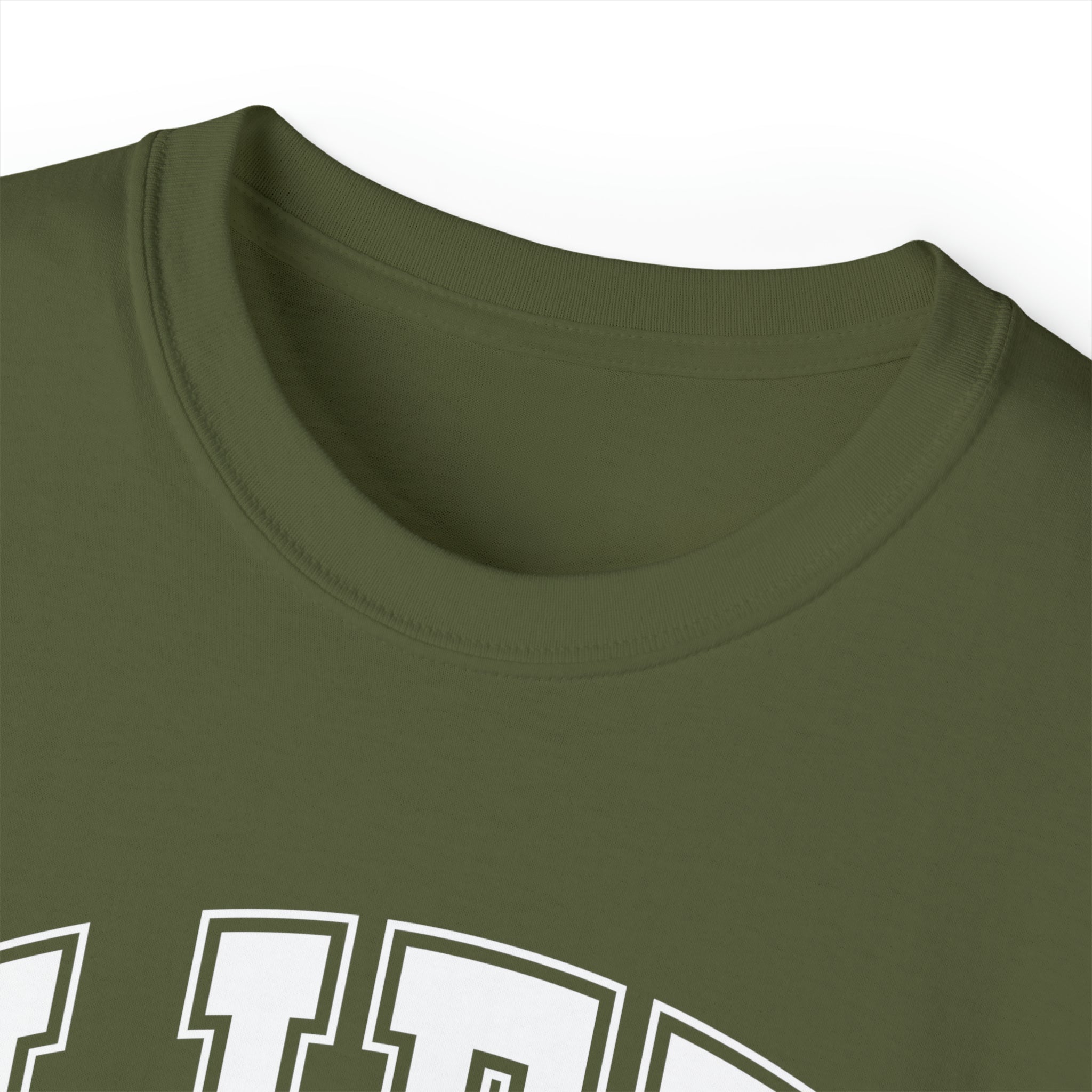 Lift Like A Girl - Unisex Ultra Cotton Tee - Front White Logo - Plain Back