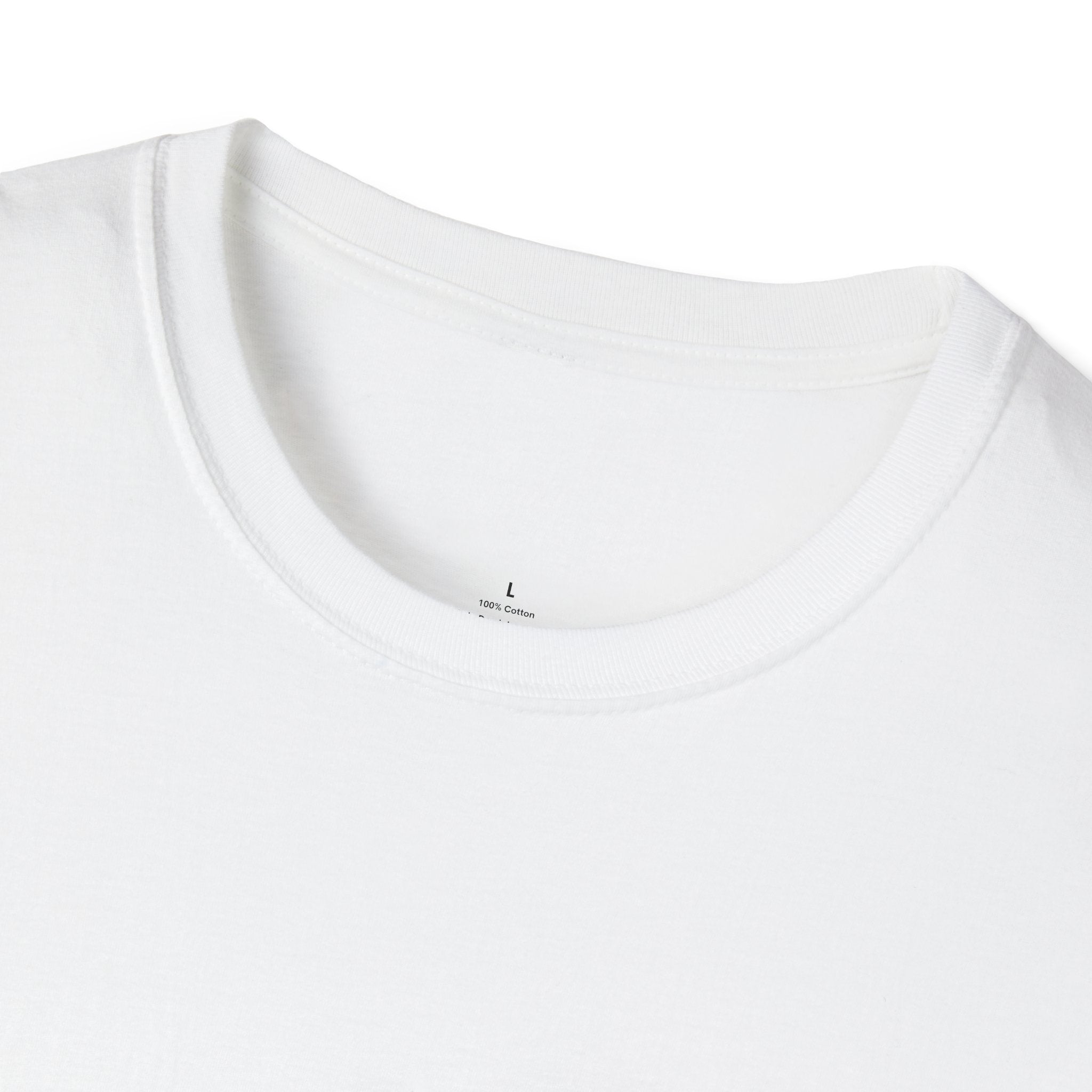 Iron Sharpens Iron - Unisex Softstyle T-Shirt - White Logo Front & Back