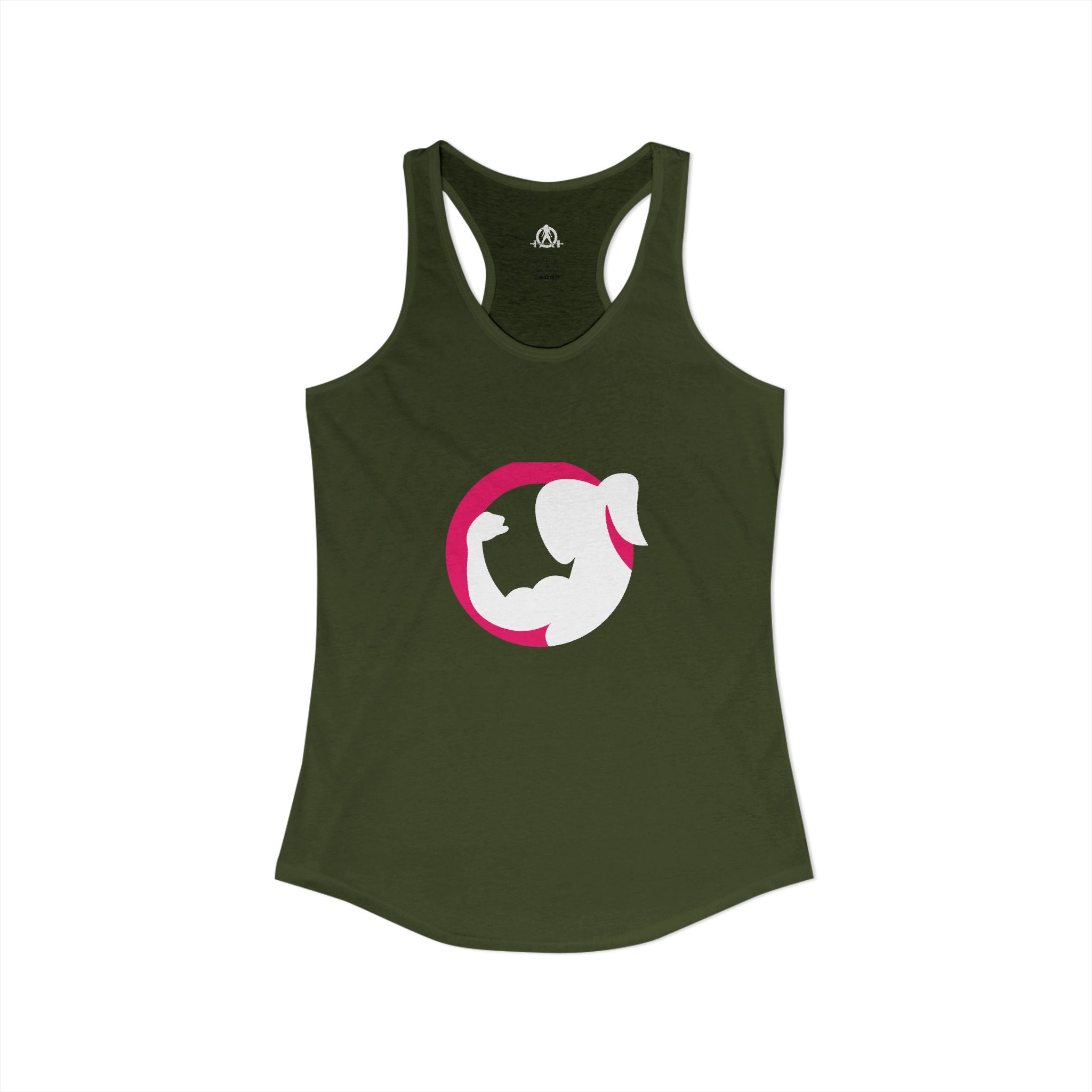 Strong Her - Classic Color Logo - Ideal Racerback Tank - Front Logo - Plain Back
